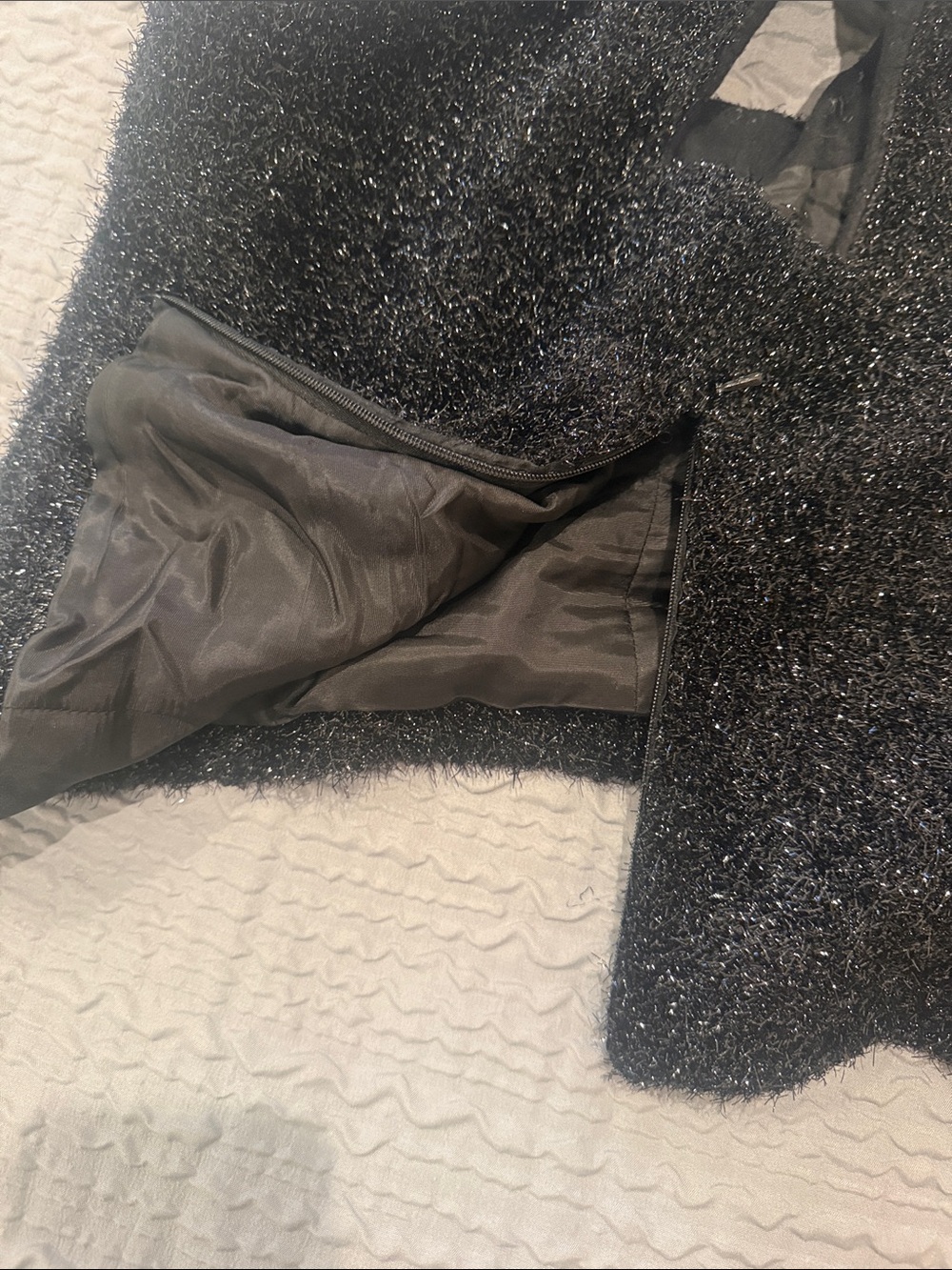 Simone Rocha Black Sparkle V-Neck Crop Top - Picture 5 of 6